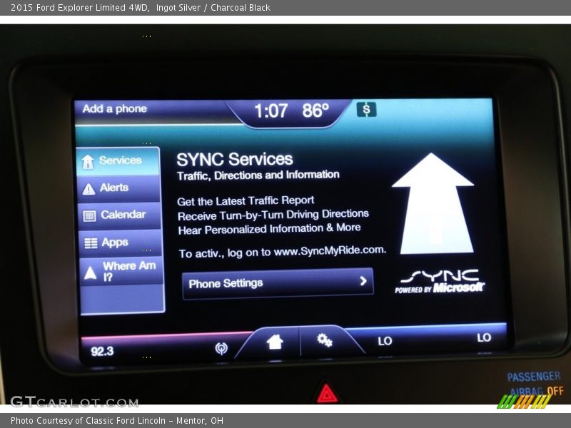 Ingot Silver / Charcoal Black 2015 Ford Explorer Limited 4WD