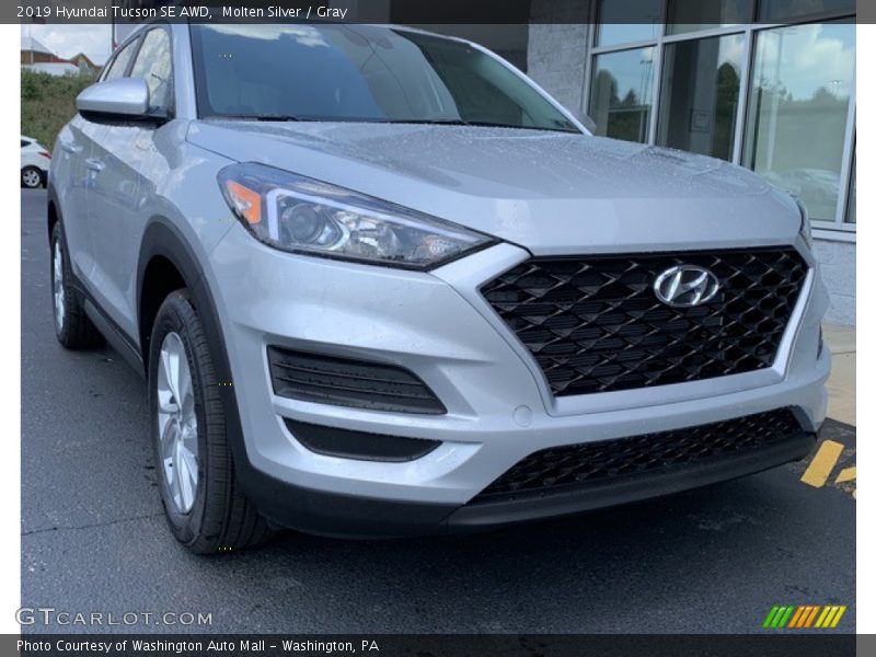 Molten Silver / Gray 2019 Hyundai Tucson SE AWD