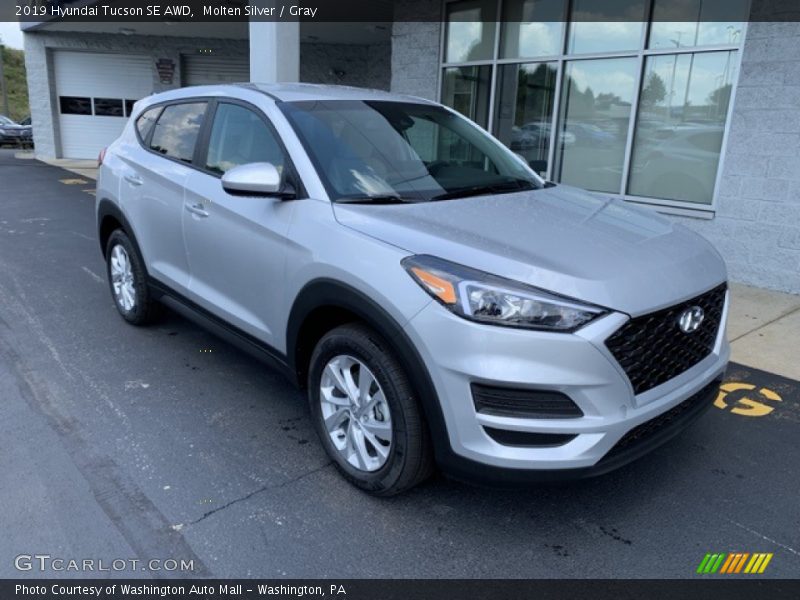Molten Silver / Gray 2019 Hyundai Tucson SE AWD
