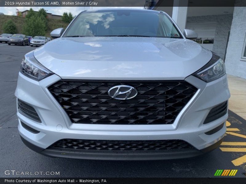 Molten Silver / Gray 2019 Hyundai Tucson SE AWD