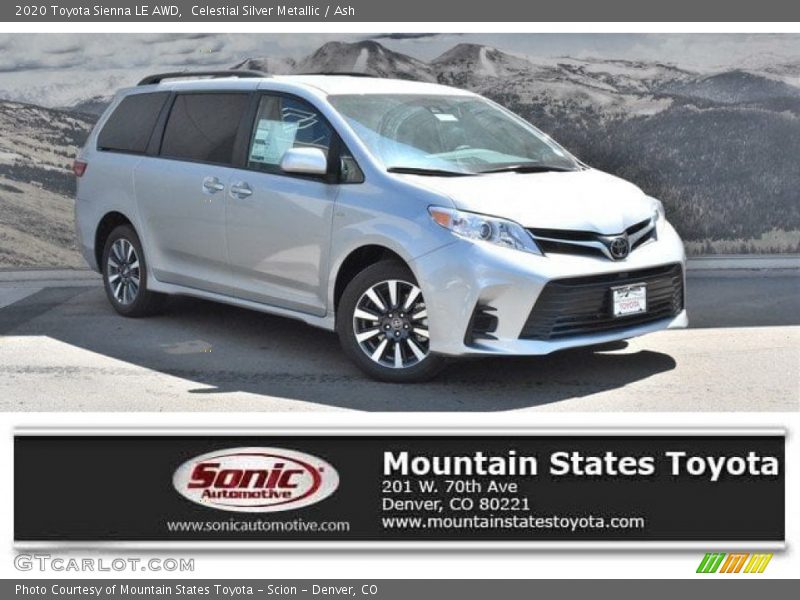 Celestial Silver Metallic / Ash 2020 Toyota Sienna LE AWD