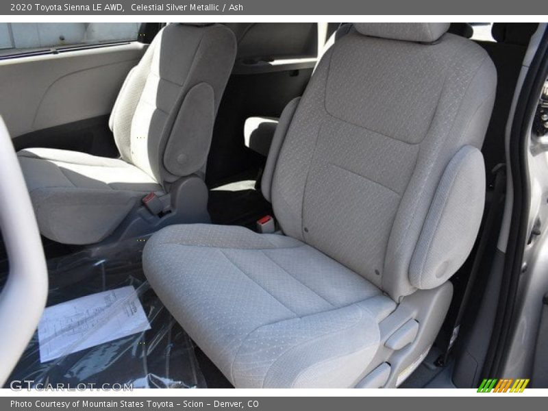 Rear Seat of 2020 Sienna LE AWD