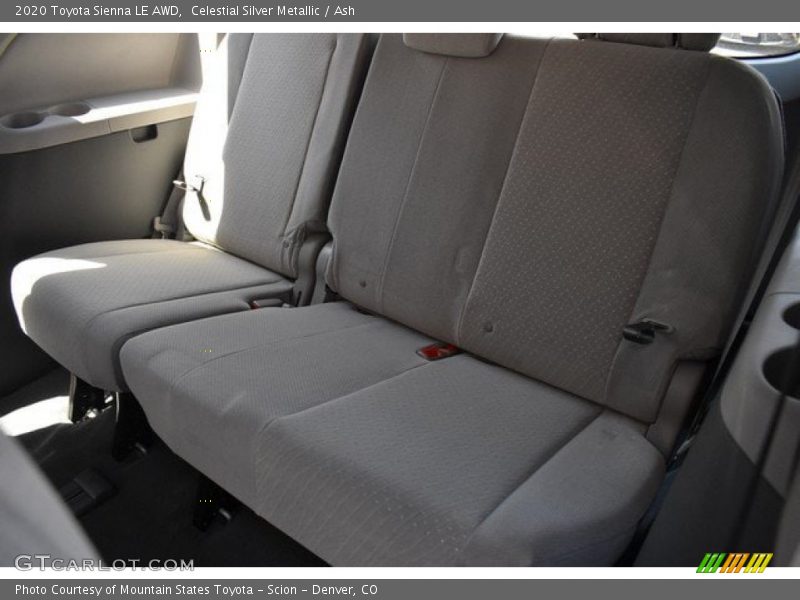 Rear Seat of 2020 Sienna LE AWD