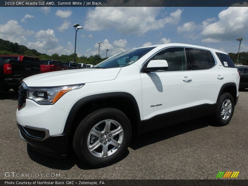 Summit White / Jet Black 2019 GMC Acadia SLE AWD