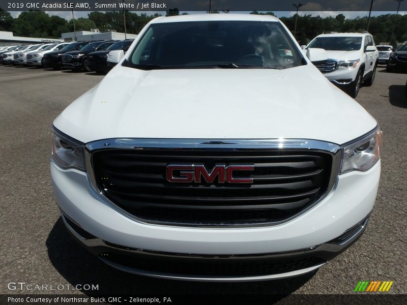Summit White / Jet Black 2019 GMC Acadia SLE AWD