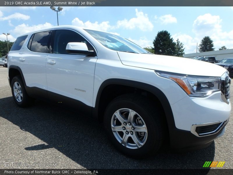 Summit White / Jet Black 2019 GMC Acadia SLE AWD