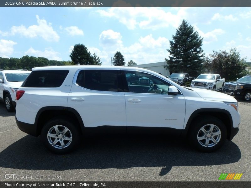 Summit White / Jet Black 2019 GMC Acadia SLE AWD