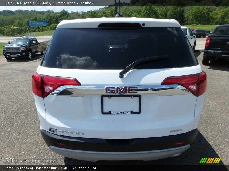 Summit White / Jet Black 2019 GMC Acadia SLE AWD