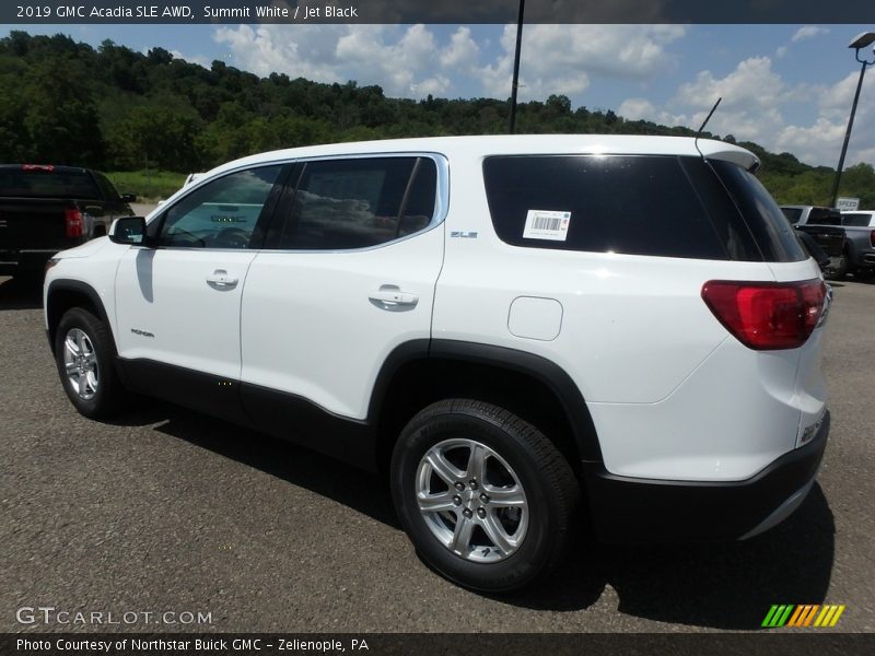 Summit White / Jet Black 2019 GMC Acadia SLE AWD