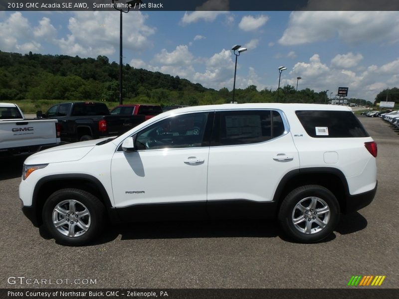 Summit White / Jet Black 2019 GMC Acadia SLE AWD