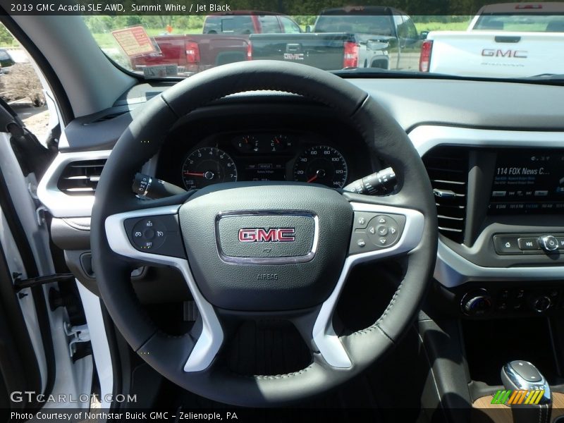 Summit White / Jet Black 2019 GMC Acadia SLE AWD