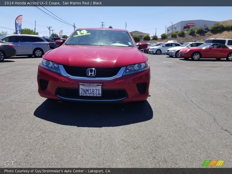 San Marino Red / Black 2014 Honda Accord LX-S Coupe