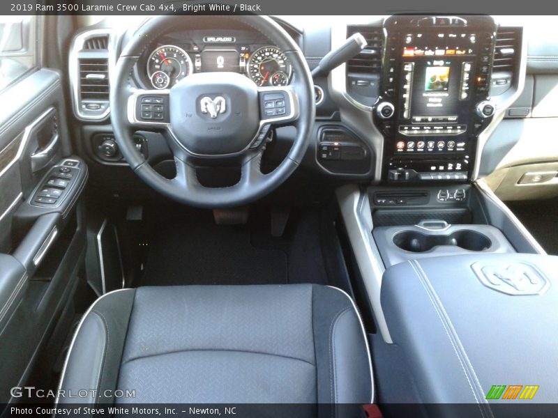 Bright White / Black 2019 Ram 3500 Laramie Crew Cab 4x4