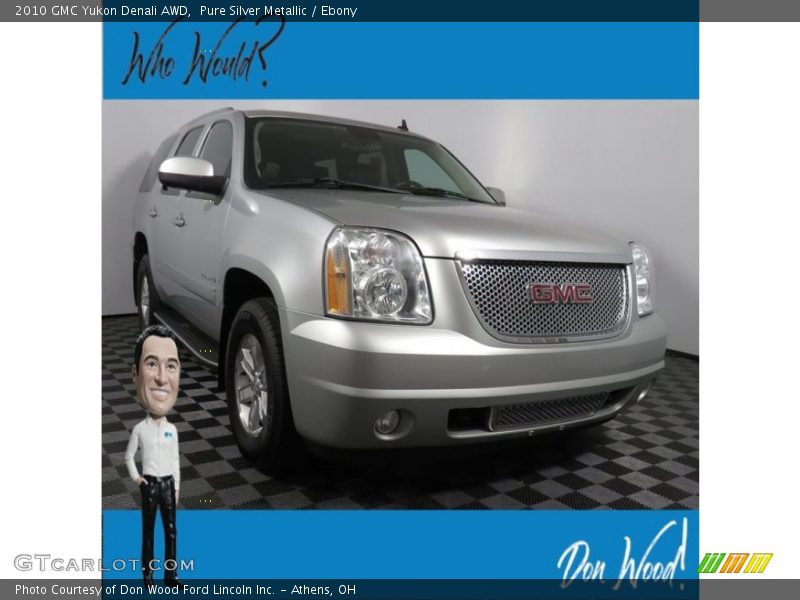 Pure Silver Metallic / Ebony 2010 GMC Yukon Denali AWD