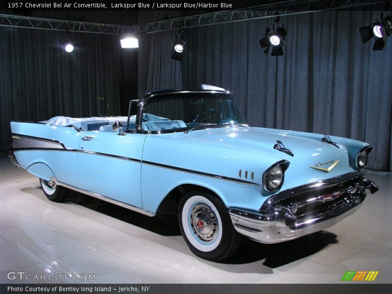 Larkspur Blue / Larkspur Blue/Harbor Blue 1957 Chevrolet Bel Air Convertible