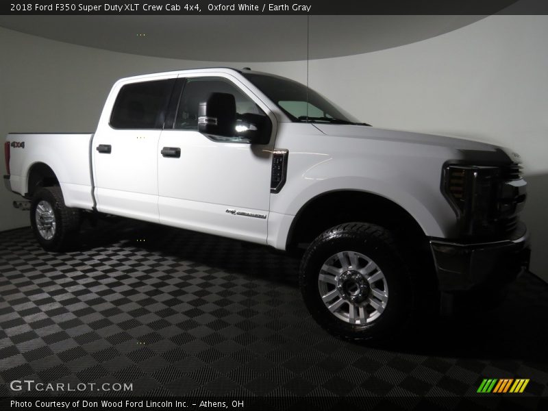Oxford White / Earth Gray 2018 Ford F350 Super Duty XLT Crew Cab 4x4