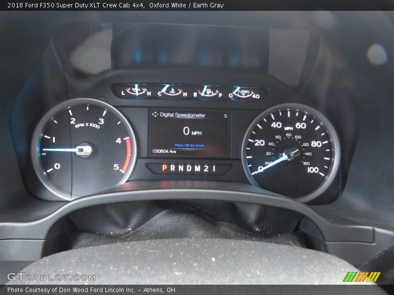 Oxford White / Earth Gray 2018 Ford F350 Super Duty XLT Crew Cab 4x4