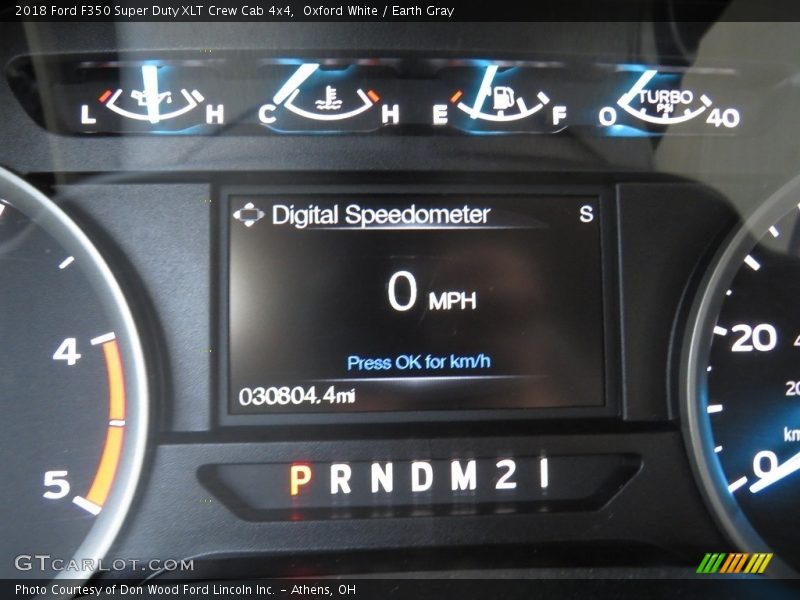 Oxford White / Earth Gray 2018 Ford F350 Super Duty XLT Crew Cab 4x4