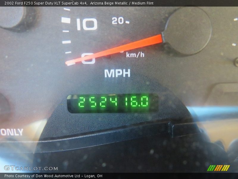 Arizona Beige Metallic / Medium Flint 2002 Ford F250 Super Duty XLT SuperCab 4x4