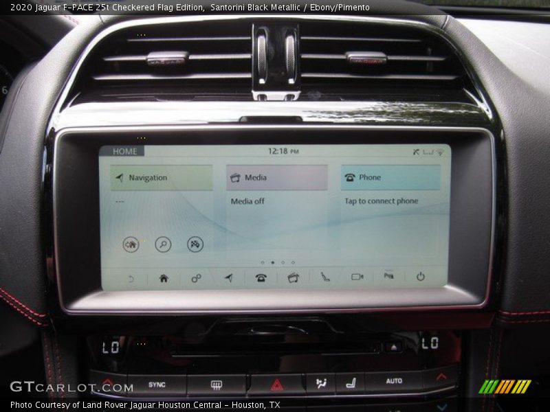 Controls of 2020 F-PACE 25t Checkered Flag Edition