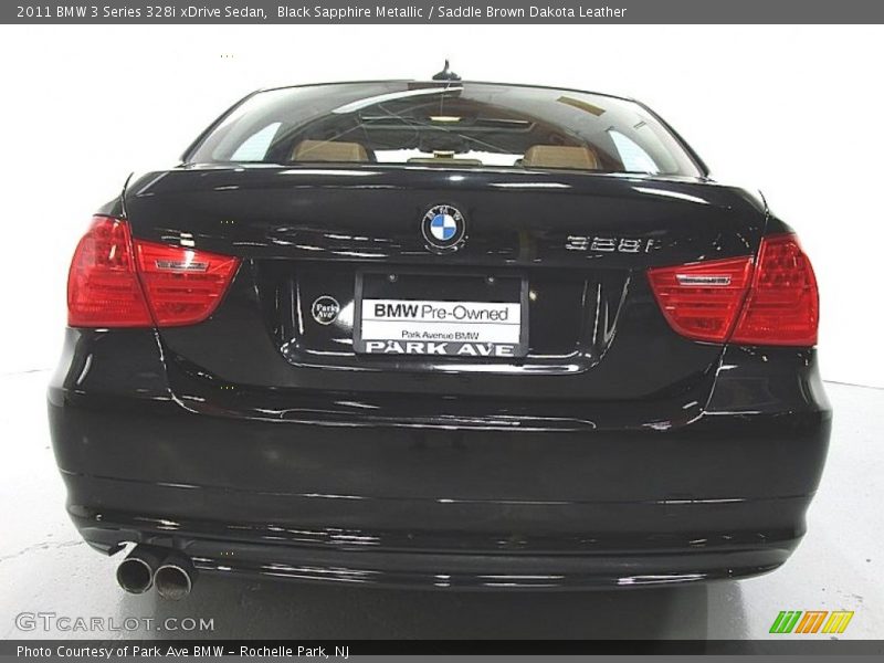 Black Sapphire Metallic / Saddle Brown Dakota Leather 2011 BMW 3 Series 328i xDrive Sedan