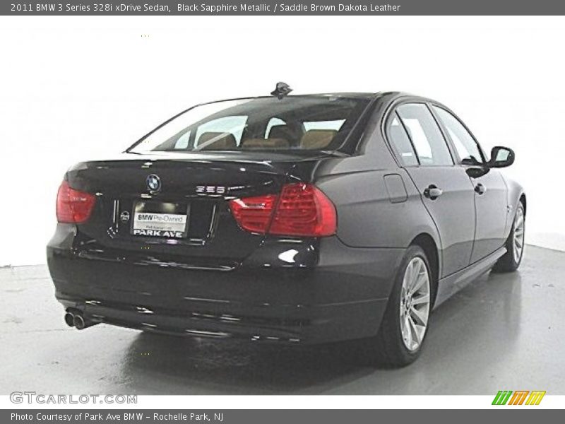 Black Sapphire Metallic / Saddle Brown Dakota Leather 2011 BMW 3 Series 328i xDrive Sedan