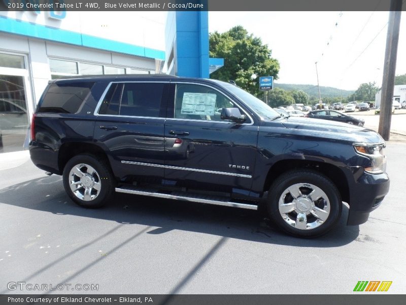 Blue Velvet Metallic / Cocoa/Dune 2019 Chevrolet Tahoe LT 4WD