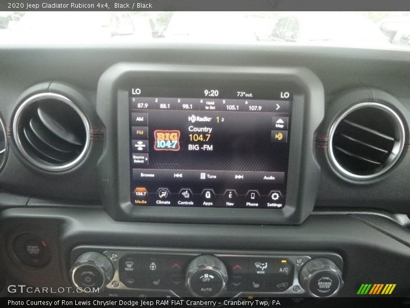 Controls of 2020 Gladiator Rubicon 4x4
