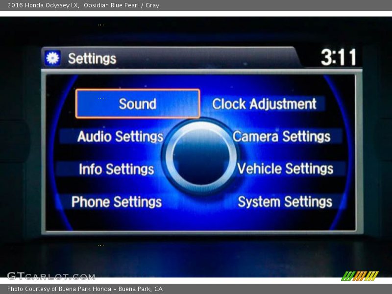 Obsidian Blue Pearl / Gray 2016 Honda Odyssey LX