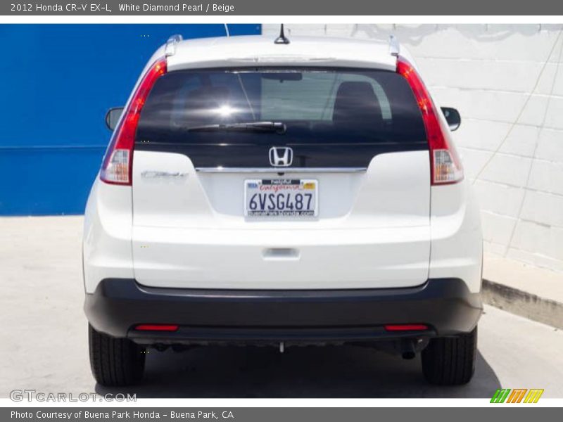 White Diamond Pearl / Beige 2012 Honda CR-V EX-L