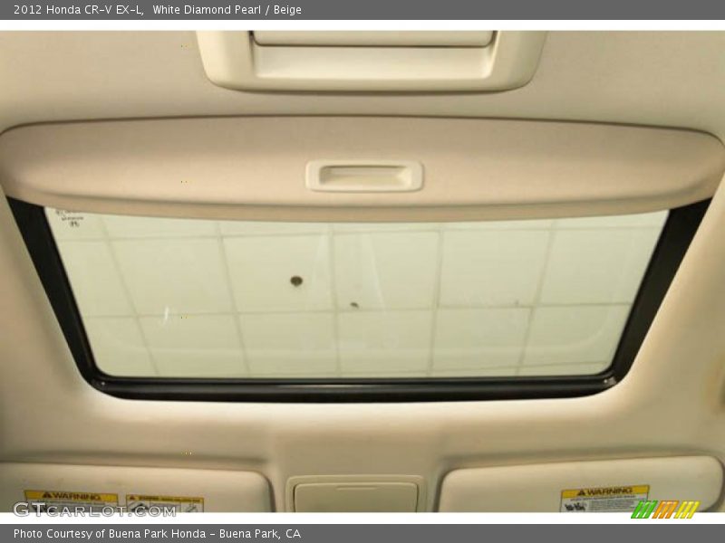 White Diamond Pearl / Beige 2012 Honda CR-V EX-L