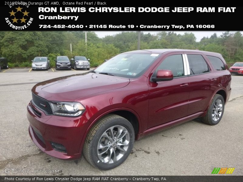 Octane Red Pearl / Black 2019 Dodge Durango GT AWD