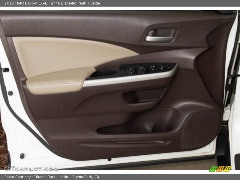 White Diamond Pearl / Beige 2012 Honda CR-V EX-L