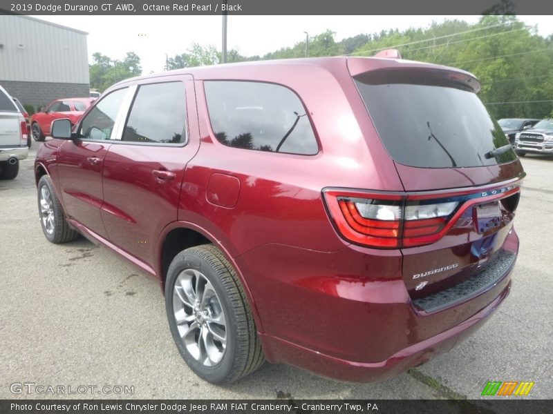 Octane Red Pearl / Black 2019 Dodge Durango GT AWD