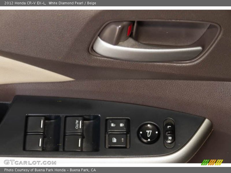 White Diamond Pearl / Beige 2012 Honda CR-V EX-L