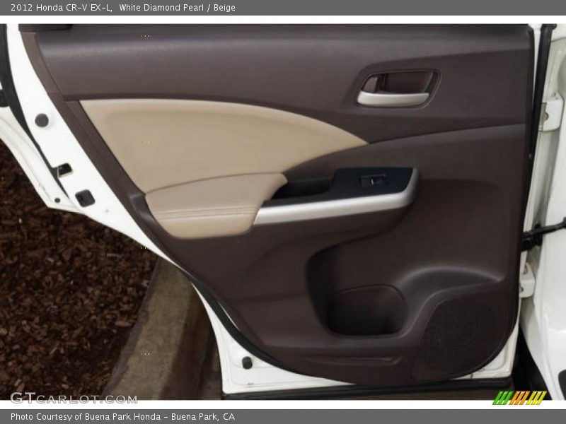 White Diamond Pearl / Beige 2012 Honda CR-V EX-L