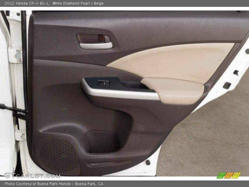 White Diamond Pearl / Beige 2012 Honda CR-V EX-L