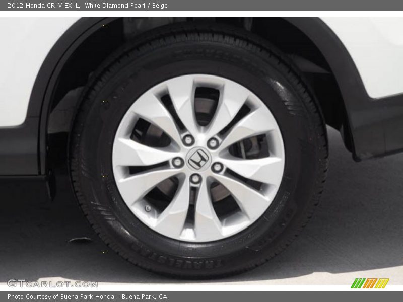 White Diamond Pearl / Beige 2012 Honda CR-V EX-L