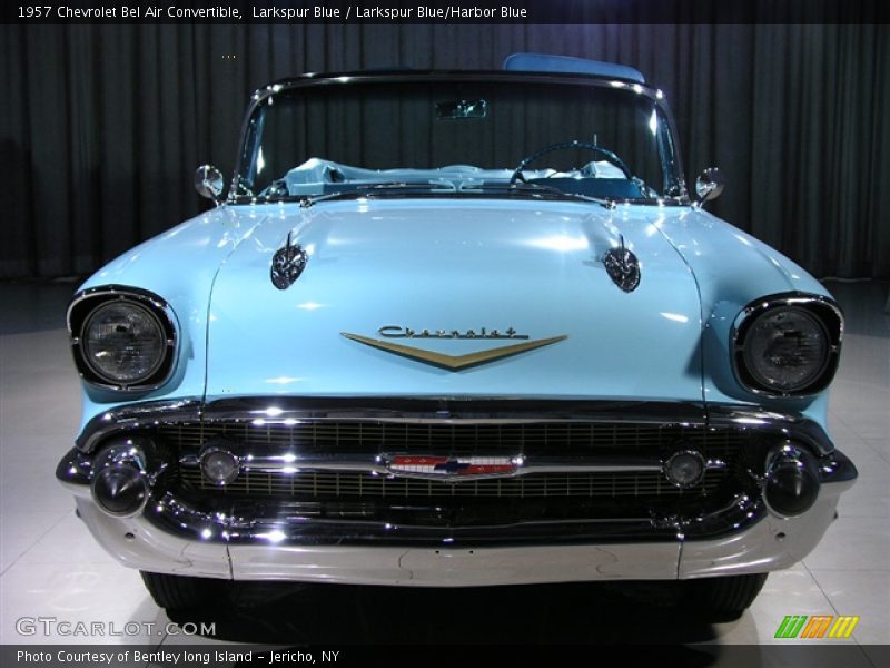 Larkspur Blue / Larkspur Blue/Harbor Blue 1957 Chevrolet Bel Air Convertible