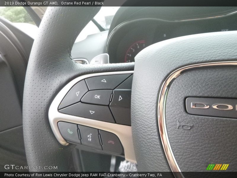 Octane Red Pearl / Black 2019 Dodge Durango GT AWD
