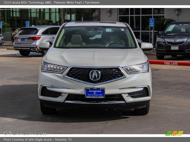 Platinum White Pearl / Parchment 2020 Acura MDX Technology AWD