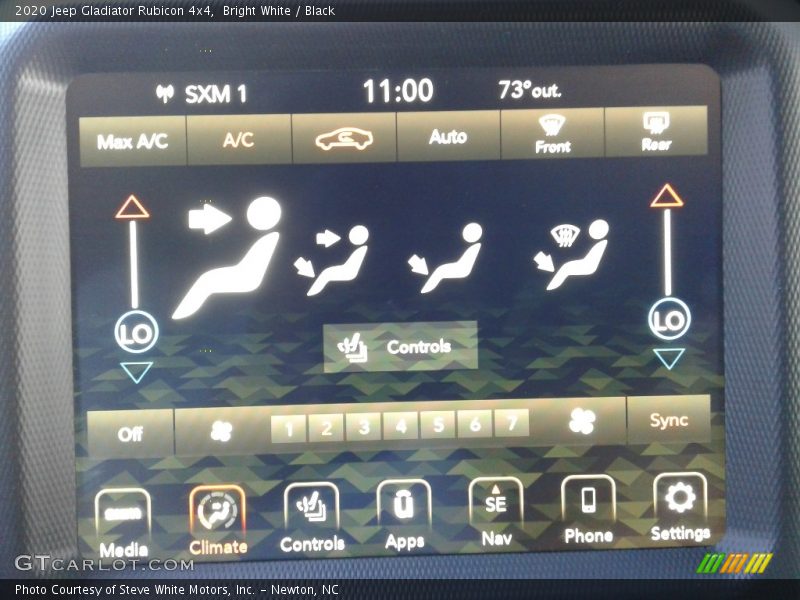 Controls of 2020 Gladiator Rubicon 4x4