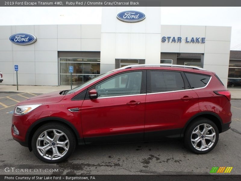 Ruby Red / Chromite Gray/Charcoal Black 2019 Ford Escape Titanium 4WD