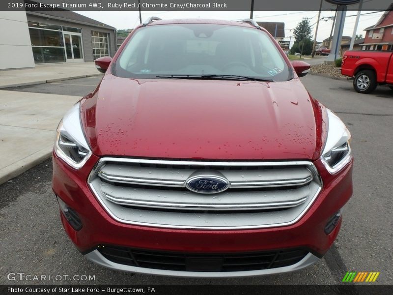 Ruby Red / Chromite Gray/Charcoal Black 2019 Ford Escape Titanium 4WD