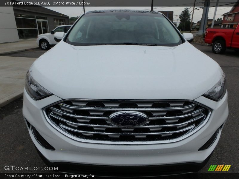 Oxford White / Ebony 2019 Ford Edge SEL AWD