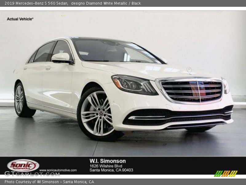 designo Diamond White Metallic / Black 2019 Mercedes-Benz S 560 Sedan