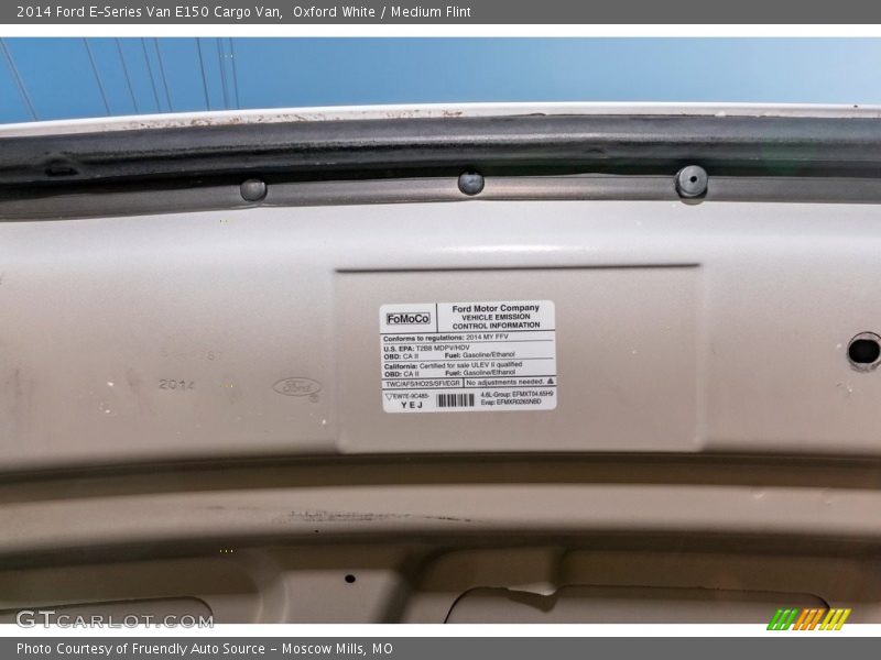 Oxford White / Medium Flint 2014 Ford E-Series Van E150 Cargo Van