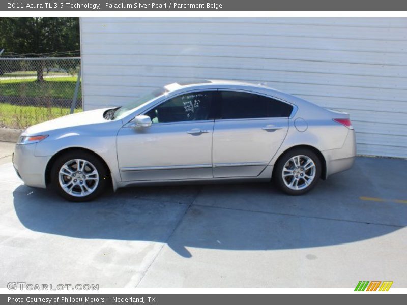 Paladium Silver Pearl / Parchment Beige 2011 Acura TL 3.5 Technology