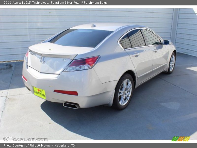 Paladium Silver Pearl / Parchment Beige 2011 Acura TL 3.5 Technology