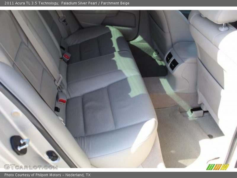 Paladium Silver Pearl / Parchment Beige 2011 Acura TL 3.5 Technology
